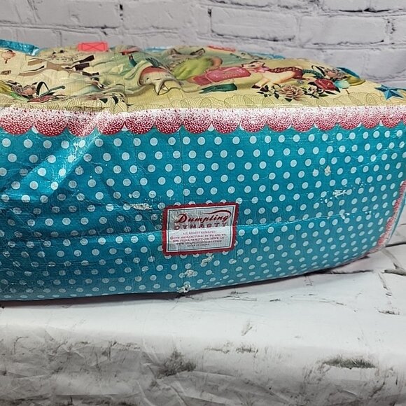 Dumpling Dynasty Rare Fiona Hewitt Printed Duffel Tote Bag Damaged For Upcycle - Picture 13 of 16